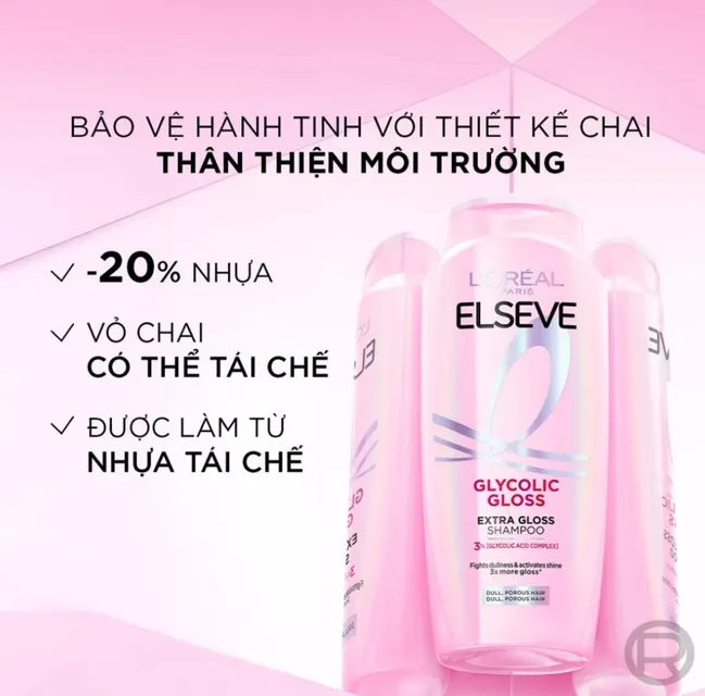 Bộ dầu gội xả L'Oreal Paris Elseve Glycolic Gloss