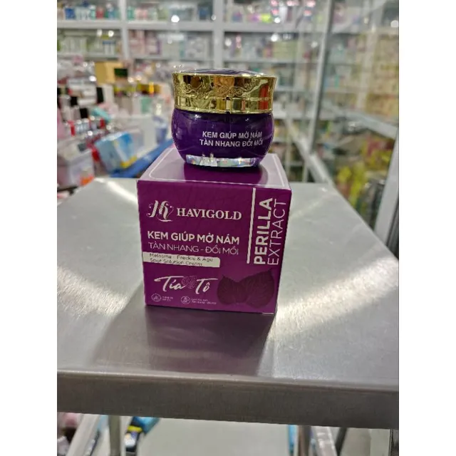 Kem gi&uacute;p mờ n&aacute;m t&agrave;n nhang đồi mồi t&iacute;a t&ocirc; havigold 10g