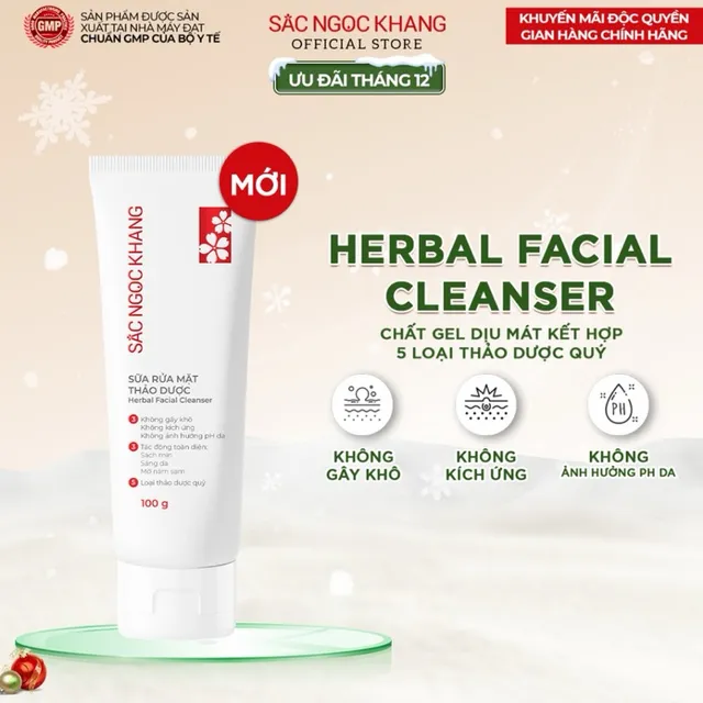 Sữa Rửa Mặt Sắc Ngọc Khang 100g
