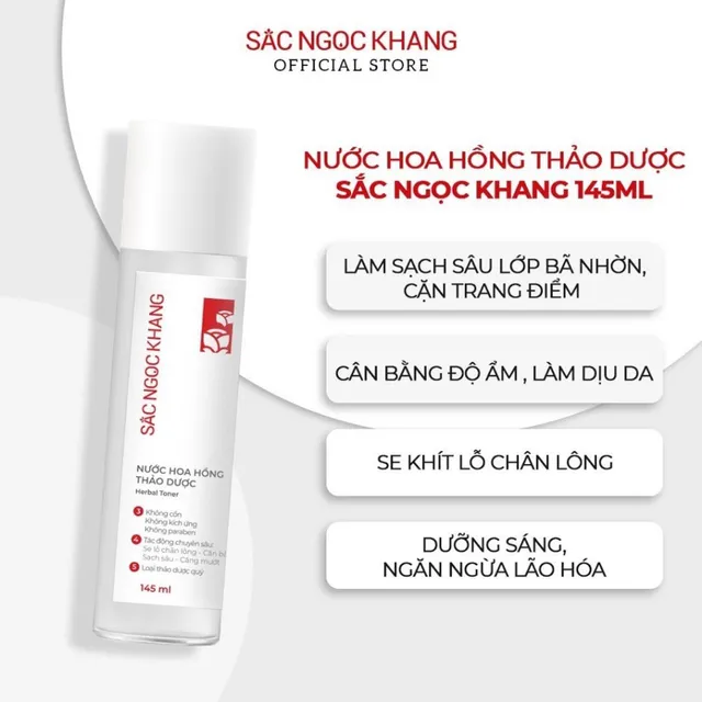 L&agrave;n da s&aacute;ng mịn với Nước Hoa Hồng Sắc Ngọc Khang