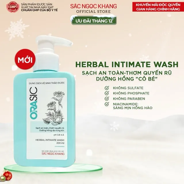 Dung dịch vệ sinh phụ nữ ORASIC Sắc Ngọc Khang