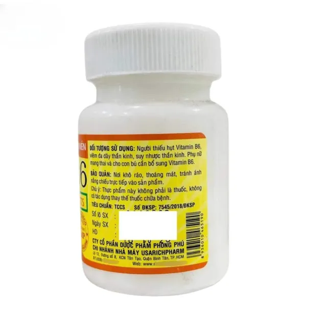 Vitamin B6 PP.Pharco Lọ 100 vi&ecirc;n