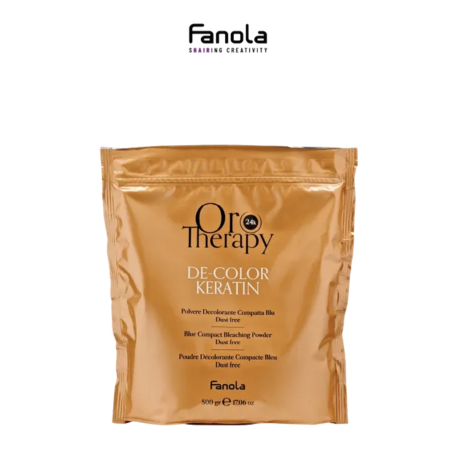 Bột tẩy t&oacute;c xanh kh&ocirc;ng bụi, bổ sung Keratin v&agrave; tinh chất v&agrave;ng OROTHERAPY 500gr