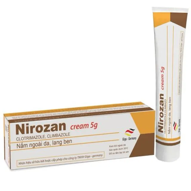 Kem B&ocirc;i Nấm Ngứa Nirozan Cream Giga Đức
