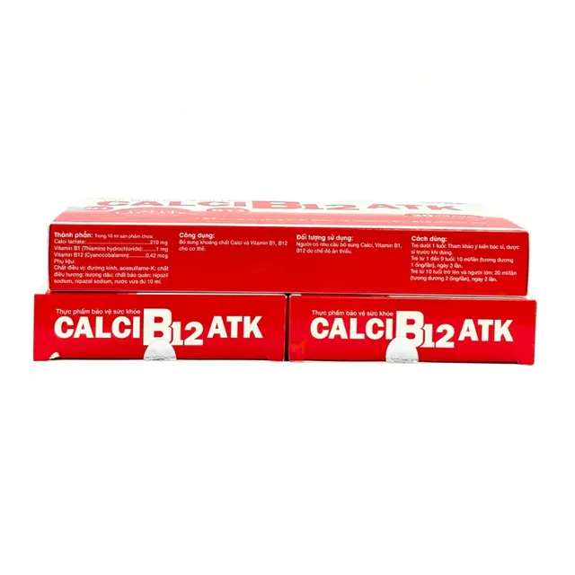 Siro Ống Uống Calci B12 ATK Canxi Lactate