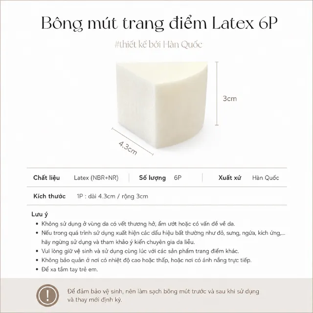 B&ocirc;ng M&uacute;t Trang Điểm Piccasso 6P