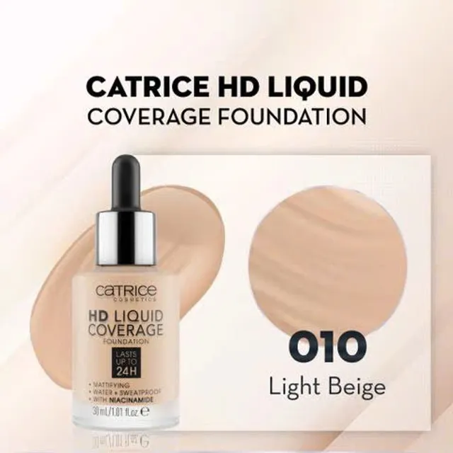 Kem Nền Catrice Hd Liquid Coverage 30ml - M&agrave;u 010