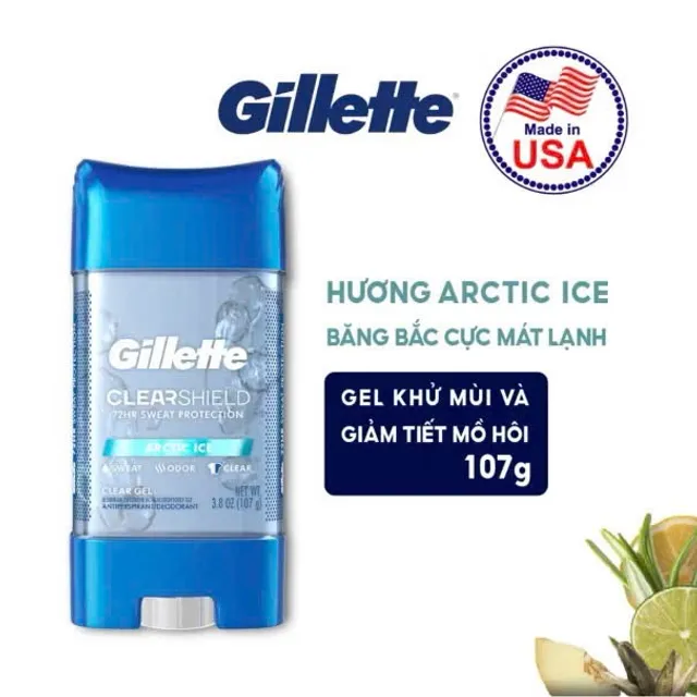 Lăn Khử M&ugrave;i Gillette Clear Gel 107g Artice ice