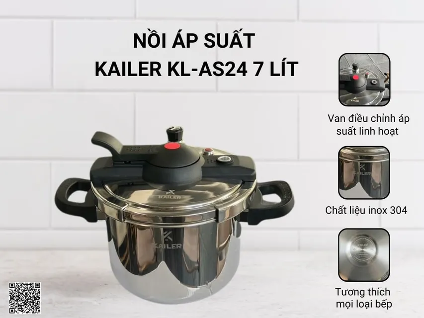 Thiết kế nồi &aacute;p suất Kailer KL-AS24