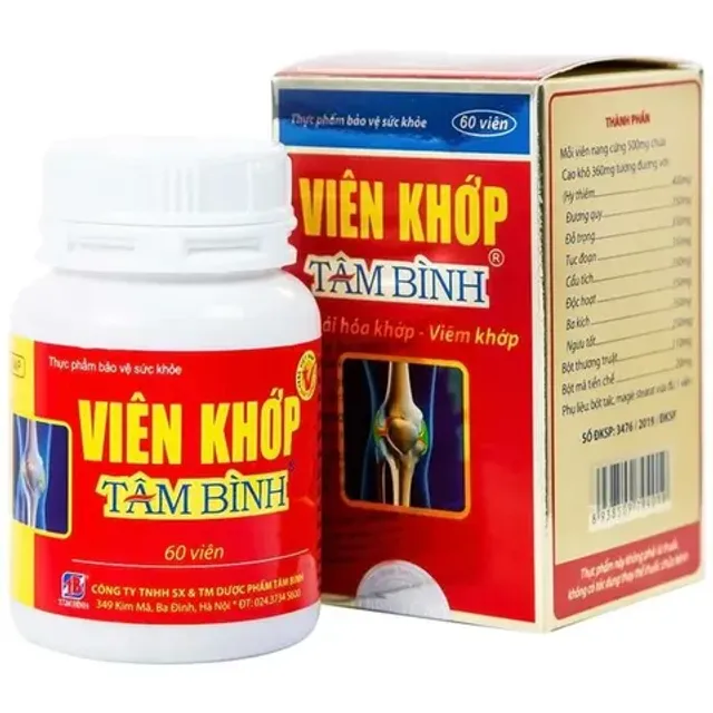 Vi&ecirc;n uống giảm tho&aacute;i h&oacute;a khớp vi&ecirc;m khớp T&acirc;m B&igrave;nh