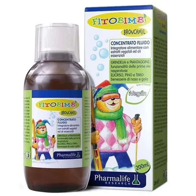 Siro hỗ trợ giảm ho, giảm đờm Fitobimbi Broncamil