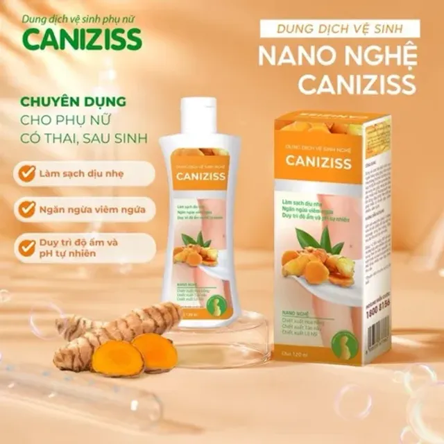 Dung Dịch Vệ Sinh Phụ Nữ Tinh Chất Nghệ Caniziss