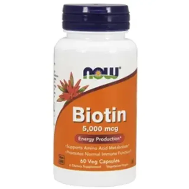 Vi&ecirc;n uống hỗ trợ mọc t&oacute;c NOW Foods Biotin 5000mcg