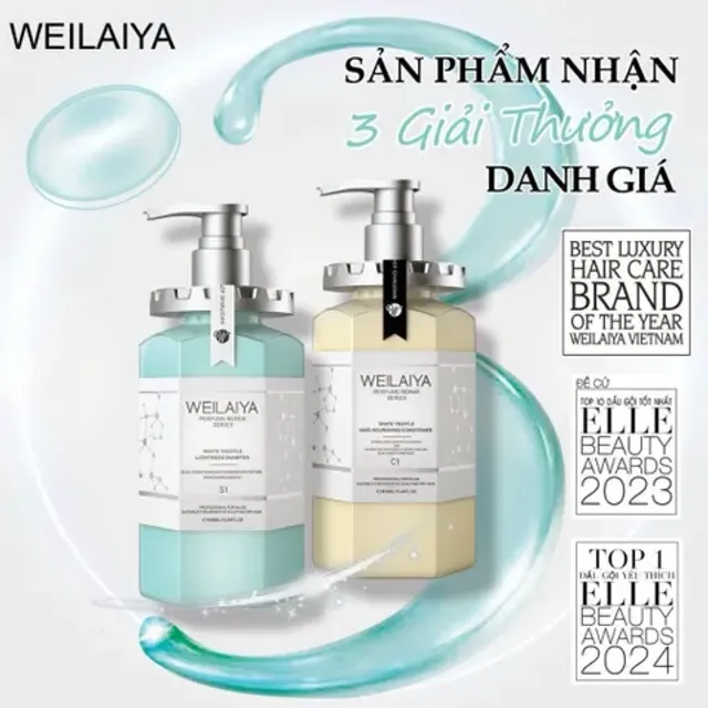 Bộ Dầu Gội Xả Phục Hồi Đa Tầng Nấm Truffle Weilaiya 450ml