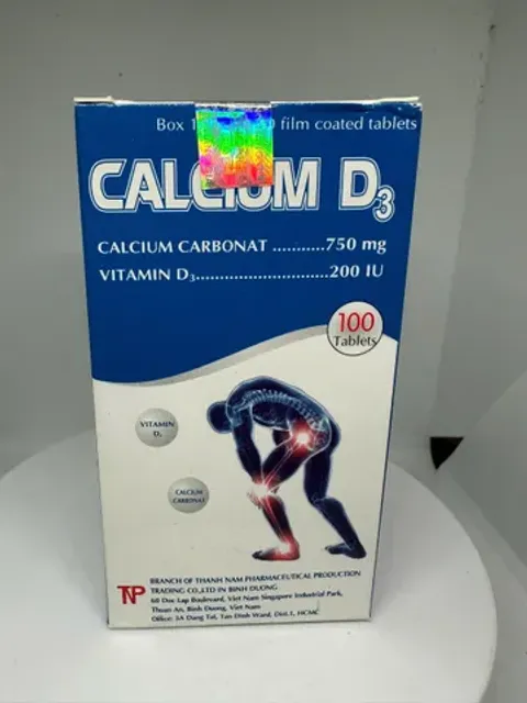 Cailcium D3 750mg/200IU Th&agrave;nh Nam