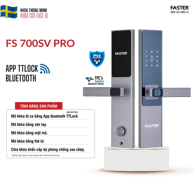 Kh&oacute;a Cửa V&acirc;n Tay Faster FS 700SVPRO