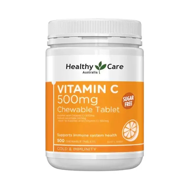 Vi&ecirc;n nhai vitamin C Healthy Care 500mg