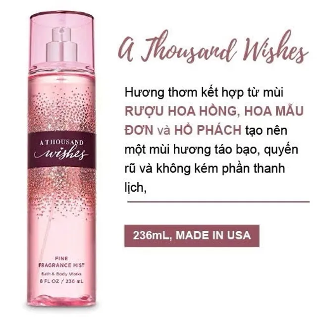 Xịt Thơm Body A Thousand Wishes 236ml