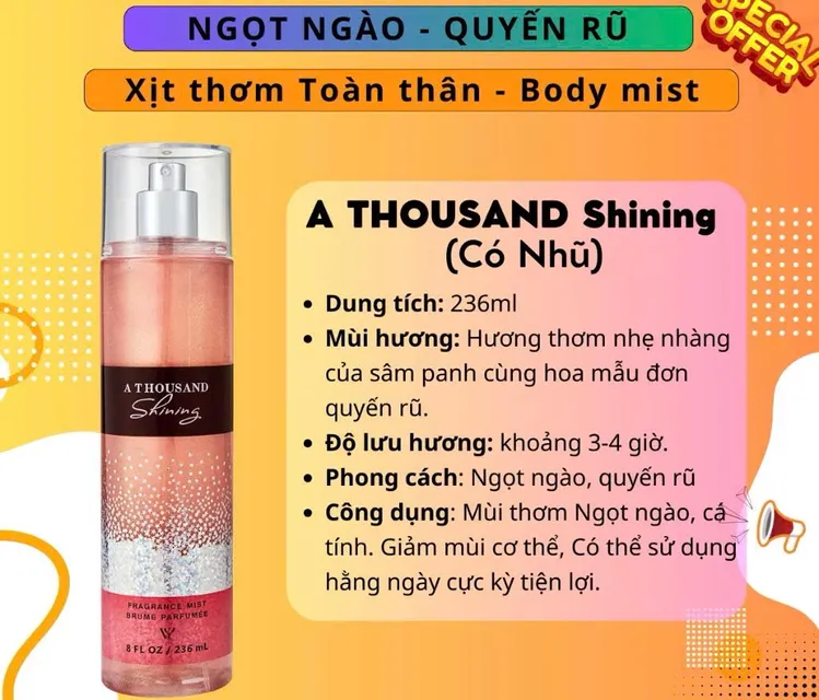 Xịt Thơm Body A Thousand Wishes Sang Trọng