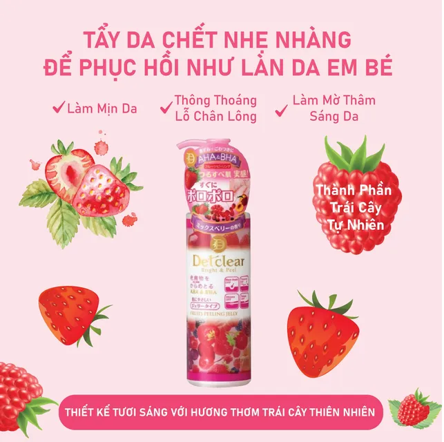 Gel Tẩy Tế B&agrave;o Cngừng hẳn Detclear hiệu quả với da nhạy cảm