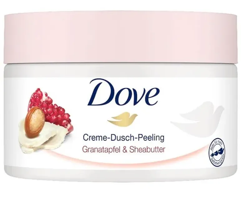 Tẩy Tế B&agrave;o Cngừng hẳn Dove Creme Dusch Peeling Macca & Sữa Gạo 225ml