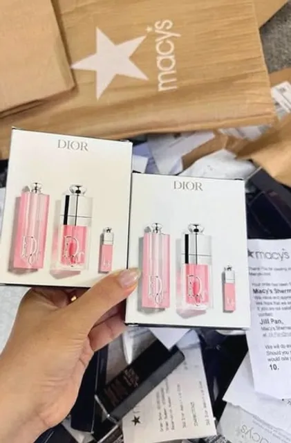 Set son Dior Addict Lip Glow son dưỡng + bóng hot hit kèm túi hãng