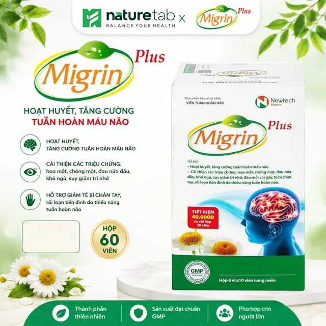 Migrin Plus Hộp 60 Vi&ecirc;n