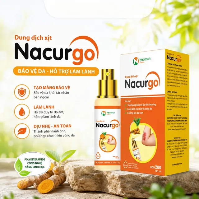 Chai xịt vết thương Nacurgo