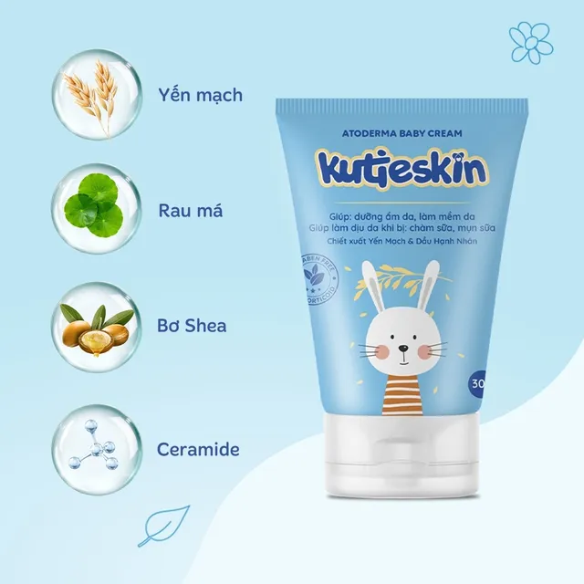 Kem Ch&agrave;m Sữa Cho B&eacute; Kutieskin 30g