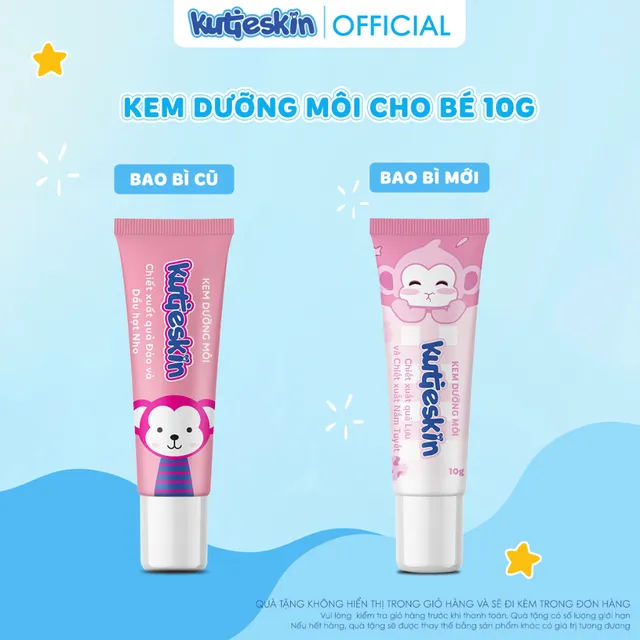 Kem Dưỡng M&ocirc;i Kutieskin 10g - Chăm S&oacute;c Đ&ocirc;i M&ocirc;i B&eacute; Y&ecirc;u