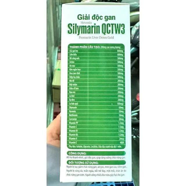 Giải độc gan Hevonia Silymarin