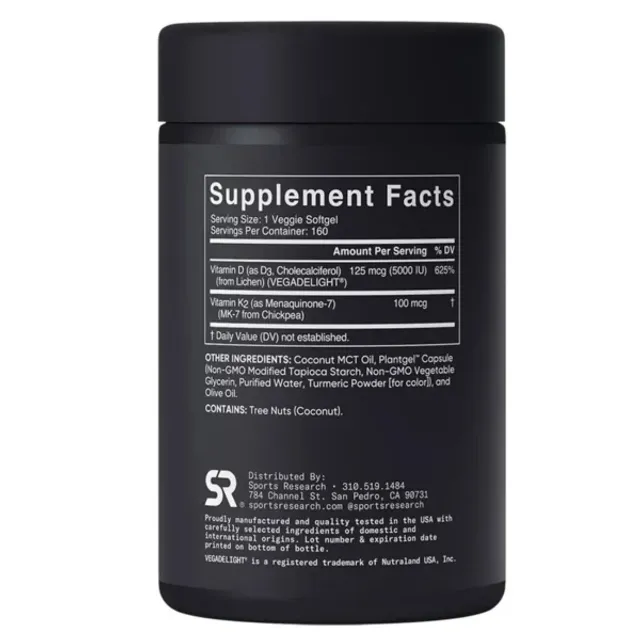 Vi&ecirc;n Uống Hỗ Trợ Miễn Dịch V&agrave; Sức Khỏe Xương Khớp Vitamin Sport Research D3 + K2