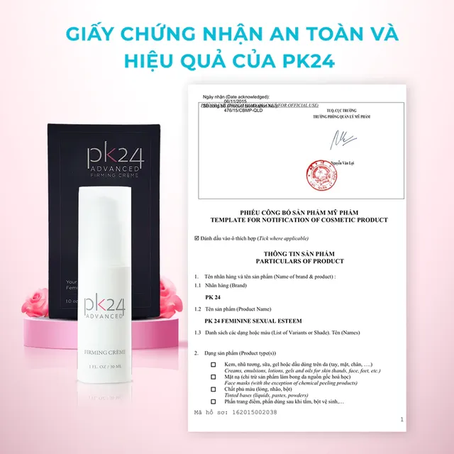 Th&agrave;nh phần Gel Se Kh&iacute;t PK24 Advanced