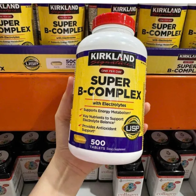 Vi&ecirc;n uống Vitamin B Kirkland Super B Complex 500 vi&ecirc;n