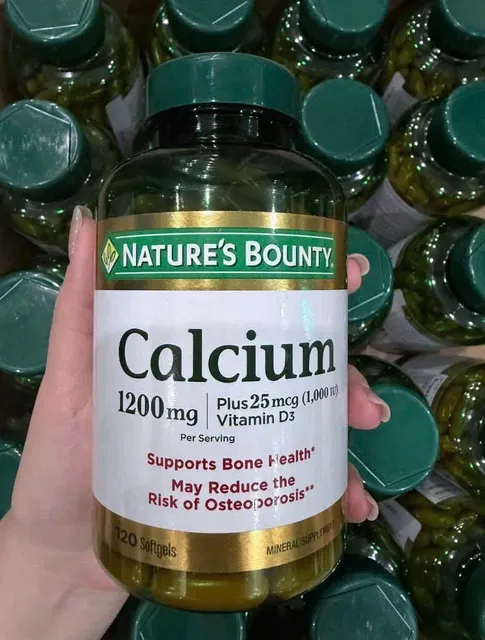Vi&ecirc;n uống bổ sung Canxi Calcium Nature's Bounty H&agrave;ng Mỹ 120v