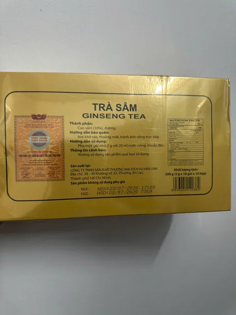 Tr&agrave; S&acirc;m Ginseng Tea H&aacute;n Linh