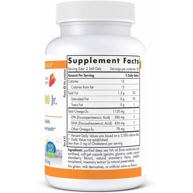 Vi&ecirc;n Uống Omega-3 Nordic Naturals ProOmega 2000 Jr Strawberry 60 Vi&ecirc;n