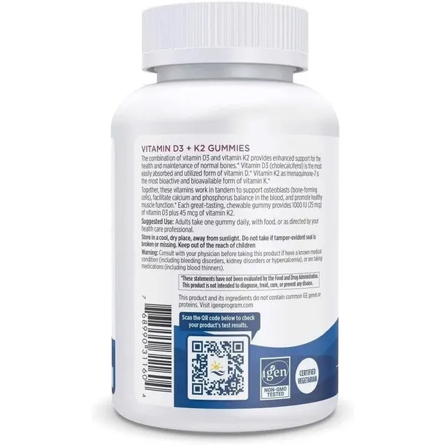 Hướng dẫn sử dụng Vitamin D3 K2 Nordic Naturals Pomegranate 60 Vi&ecirc;n Gummies