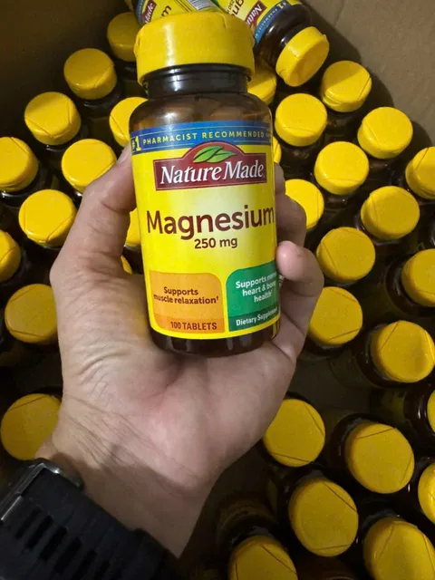 Vi&ecirc;n uống bổ sung Magie Magnesium Oxide 250mg 100v Nature Made