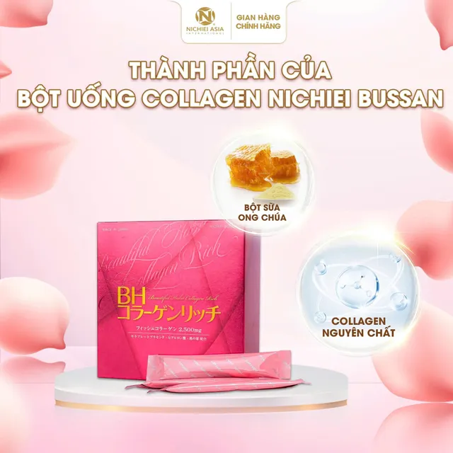 Bột uống BH Collagen Rich Nichiei Bussan Nhật Bản