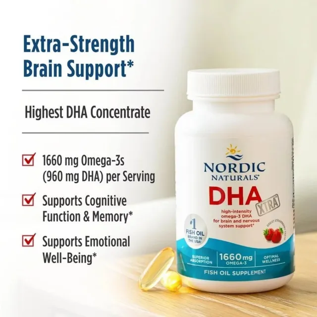 Vi&ecirc;n uống dầu c&aacute; Nordic Naturals DHA Xtra 1660mg