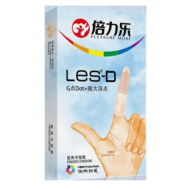 Bao Cao Su Ng&oacute;n Tay Gai Beilile Les D Hộp 8 C&aacute;i