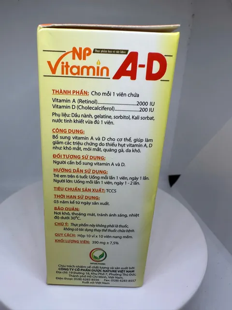Vitamin AD - Hộp 100 vi&ecirc;n