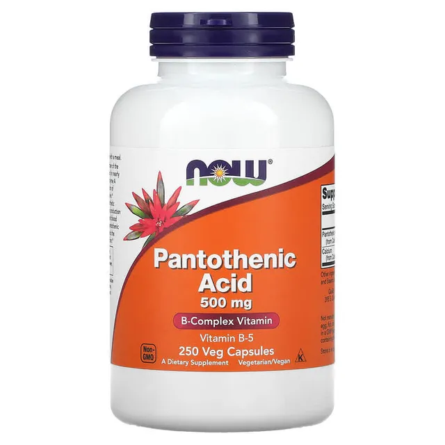 Thực phẩm bổ sung NOW Foods Pantothenic Acid 500 mg 250 Vi&ecirc;n ch&iacute;nh h&atilde;ng