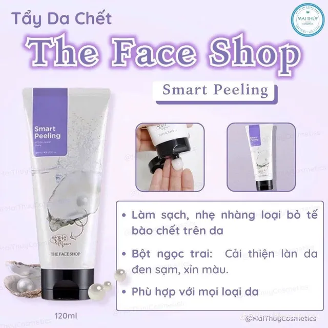 lợi &iacute;ch tẩy tế b&agrave;o cngừng hẳn ngọc trai The Face Shop