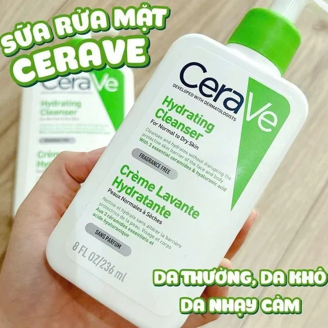 Srm _ Sữa Rửa Mặt Cerave Hydrating Cleanser 236ml - Da Khô Và Da Thường