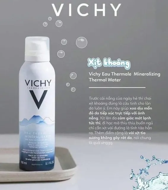 Xịt Khoáng Dưỡng Da Vichy tại nơi làm việc