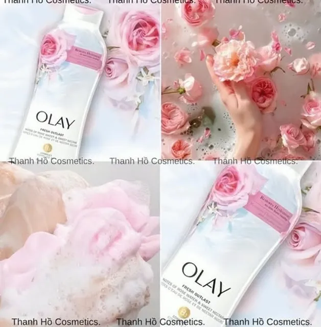 Sữa tắm Olay Fresh Outlast Rose Water & Sweet Nectar 650ml