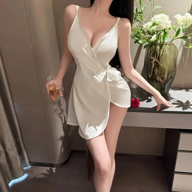 Đầm Ngủ Lụa Sexy N203 Trắng