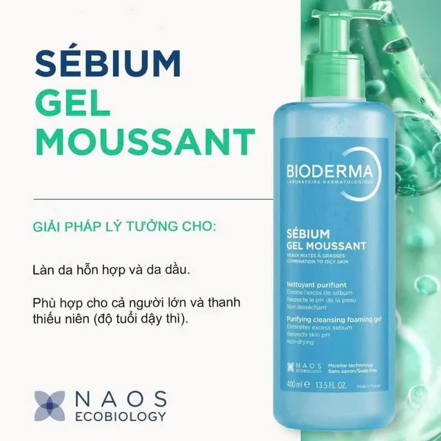 Sử dụng Bioderma Sebium Gel Moussant